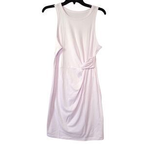 Women's  Knot Dress White Knot Mini Jersey Knit, Size Large
